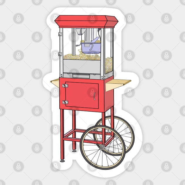 Popcorn machine cart Sticker by DiegoCarvalho